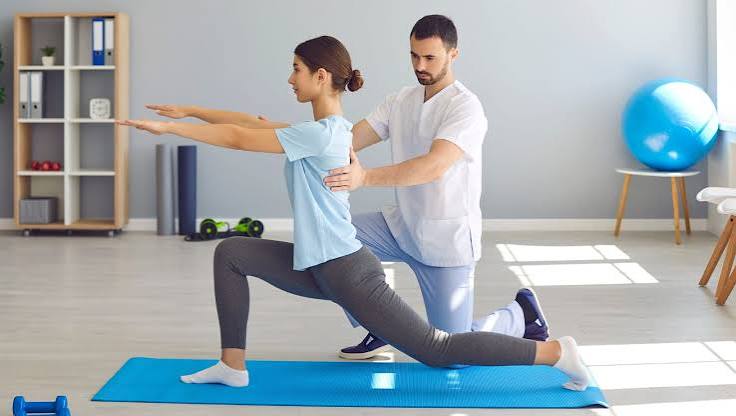 Patient undergoing personalised rehabilitation therapy