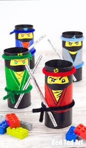 The Lego Ninjago Movie Craft Tp Roll Ninjas Red Ted Art Make Crafting With Kids Easy Fun Lego Ninjago Party Lego Ninjago Birthday Movie Crafts