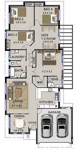 4 Bedroom Narrow Lot Home Narrow Lot House Plans 4 Bedroom House Plans Modern Style House Plans