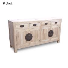 Ce buffet bleu est fabriqué à partir de chêne, les portes sont en bois mdf et les étagères en mélaminé. Buffet Enfilade 4 Portes 4 Tiroirs Hevea 175x50x90cm Maori Buffets Bahuts Pier Import
