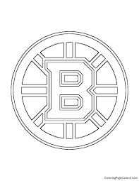 Boston bruins logo png the iconic boston bruins logo featuring b inside a spoked circle was created when the ice hockey team was 25 years old. Nhl Boston Bruins Logo Coloring Page Coloring Page Central