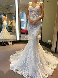 Open back prom dresses are growing in popularity and often feature a scoop back that drops all the way to the waistline. Gorgeous Mermaid Sweetheart Open Back Ivory Lace Wedding Dresses With Train New Bridal Gown Dress Girl Com