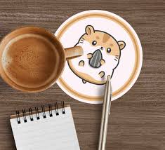 Choose from 190+ cartoon kitchen graphic resources and download in the form of png, eps, ai or psd. Cute Hamster Cartoon Modern Coaster Tenstickers