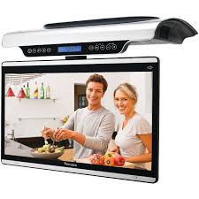 Venturer Klr19132 Under Cabinet 15 4 Inch Swivel Lcd Monitor Drop Down Kitchen Tv In Kitchen Modern Appliances Gadgets Kitchen Cooking