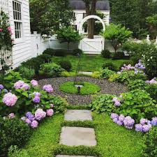 Early Evening In The Garden Gardens Outdoorliving Hydrangeas Cottage Garden Garden Design Tulips Garden
