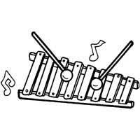 A xylophone coloring page to color, print or download. Xylophone Coloring Pages Surfnetkids