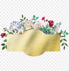 Share the best gifs now >>> Hand Painted Golden Background Flowers Png Transparent Pastel Flower Frame Png Image With Transparent Background Toppng
