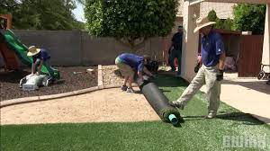 Artificial grass is perfect for laying over decking. How To Install An Artificial Lawn With Pictures Wikihow