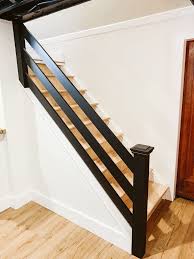 One thing that makes homeowners love to use an open staircase as access to the basement area is because the open feeling that it creates. How To Build A Modern Horizontal Railing Clark Aldine House Stairs Staircase Design Stair Railing Design