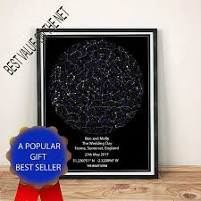 Custom Star Map Constellation Map Print Star Chart Night