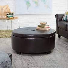 Brown 32 inches deep x 32 inches wide x 17.75 inches high. 36 Top Brown Leather Ottoman Coffee Tables Home Stratosphere
