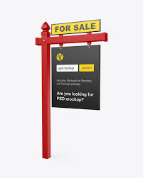 2 shop signs psd mockup. Realtor Sign Mockup Half Side View In Outdoor Advertising Mockups On Yellow Images Object Mockups
