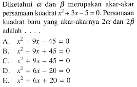 Persamaan mempunyai akar real sama, maka nilai p sama dengan. Msbzxxg7o Myvm