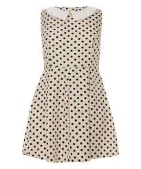 Iska London Cream Black Polka Dot A Line Dress Zulily