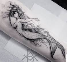 Black And White Mermaid Tattoo Sleeve Pin By Lydia Barajas On Tattoos Mermaid Tattoos Mermaid Tattoo Designs Mermaid Tattoo