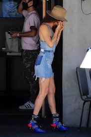 199 reviews of crossroads trading co. Maggie Q In A Mini Denim Dress At Crossroads In West Hollywood Famousfix Com Post