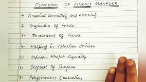 Financial managers work within the public and private sector where they are responsible for providing financial advice and undertaking related accounts administration. Functions Of Finance Manager Youtube