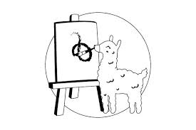 Download Llama Artist Svg Cut File By Creative Fabrica Crafts Creative Fabrica SVG Cut Files