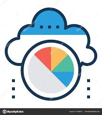 Cloud Computing Pie Chart Infographic Stock Vector