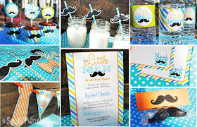 Little man first birthday themed party supplies. Mustache Bash Baby Shower Savvy Sassy Moms