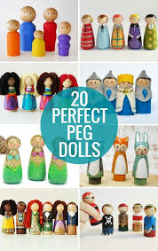 20 Perfect Peg Dolls Peg Dolls Wood Peg Dolls Clothespin Dolls