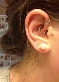 Daith And Forward Helix On Same Ear Tragus Forward Helix Forward Helix Ear Piercings Helix