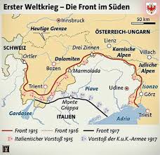 Osterreich Ungarn 1915 Bis 1917 Der Frontverlauf Im Suden Ungarn Osterreich Alpen