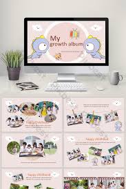 Free powerpoint template is designed with vintage newspaper style. Creative Cartoon Children Growth Memorial Book Electronic Ppt Template Powerpoint Pptx Free Download Pikbest