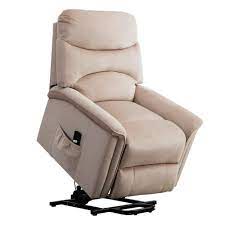 good gracious buff powel lift recliner chair for elderly heavy duty and soft fabric l6104d130 the home depot in 2021 lift chairs recliner chair lift recliners