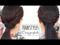 Easy Ponytails Youtube Hair Styles Low Ponytail Hairstyles Diy Ponytail Hairstyles