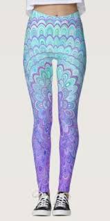 Mandala Flower In Light Blue And Purple Leggings Purple Leggings Leggings Design Outfits With Leggings