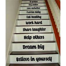Although they were old stairs, the worn moons in the middle of each step were not very deep. Best Staircase Decal Products On Wanelo