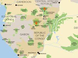 World map of equatorial africa region: Congo Basin Discovery Adventures Into Car And Republic Of Congo Chalo Africa