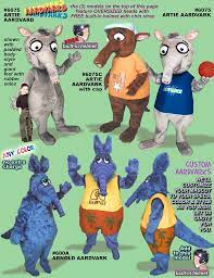 Aardvark Mascot Costumes Customized for Your Team or Organization