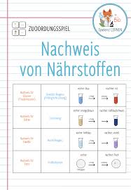Nachweis Von Nahrstoffen Zuordnungsspiel Unterrichtsmaterial Im Fach Biologie In 2020 Spielerisches Lernen Lernen Unterrichtsmaterial