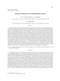 Pro des mots niveau 1203. Pdf Crystal Chemistry Of The Rosenbuschite Group
