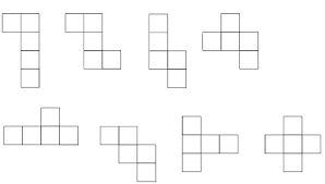 Sketch the net of a rectangular prism. A Wall Of Cube Nets