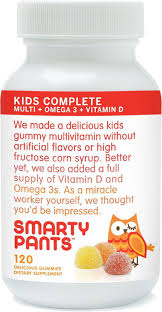 Smarty Pants Children S Mutli Omega 3 Vitamin D Supplement Made In California With Natural And Organic Vitamins For Kids Fish Oil Vitamins Gummy Vitamins