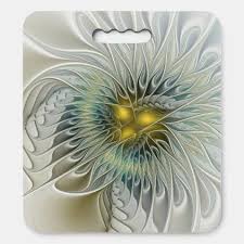 Golden Silver Flower Fantasy Abstract Fractal Art Seat Cushion Zazzle Com Fractal Art Abstract Ipad Mini Cover