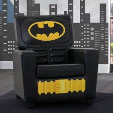 Batman Dc Comics Kids Faux Leather Chair Upholstered Kids Chair Batman Furniture Batman Room