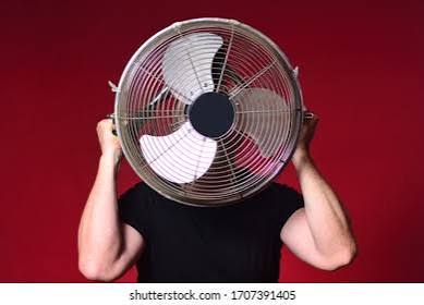 Man Holding Fan Front His Face Stock Photo 1707391405 | Shutterstock