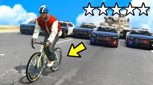 Kann Man 5 Sternen Mit Dem Fahrrad In Gta 5 Entkommen Youtube