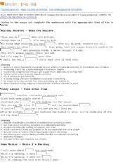 I don't buy sweets at the cinema. Esl English Exercises Singing English Time Clause
