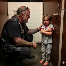 “Old biker found a little girl hiding in a diner’s bathroom at midnight —  barefoot, trembling, and begging him not to let her stepfather find her.  Big Mike, all 280 pounds of tattoos and leather, had ...