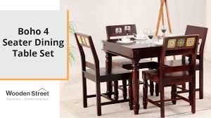 3,580 cheap kitchen tables products are offered for sale by suppliers on alibaba.com, of which dining tables accounts for 6%, dining room sets accounts for 4%, and outdoor tables accounts for 1%. 4 Seater Dining Table Set Boho 4 Seater Dining Table Set Best Price Wooden Street Youtube