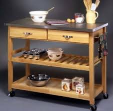 rolling kitchen island stainless steel