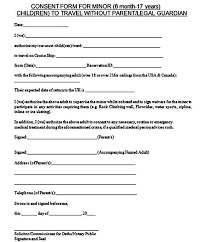 Sample Child Travel Consent Form Child Travel Consent Form Travel Consent Form Consent Forms