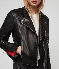 Allsaints Us Womens Bircham Leather Biker Jacket Black Leather Jackets Women Aesthetic Clothes Jackets