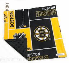 Boston Bruins Baby Lovey Blanket Bruins Black And Gold Etsy