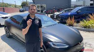 Tesla updated the model s for the 2021 model year with significant upgrades for the first time in almost a decade. Tesla Model S Plaid With Stealth Matte Black Wrap Looks Unreal Video Teslanorth Com